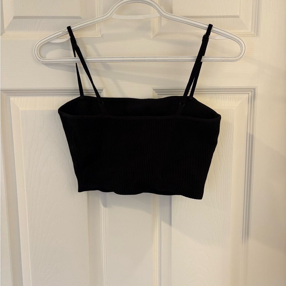Aritzia Black Ribbed Tank Top